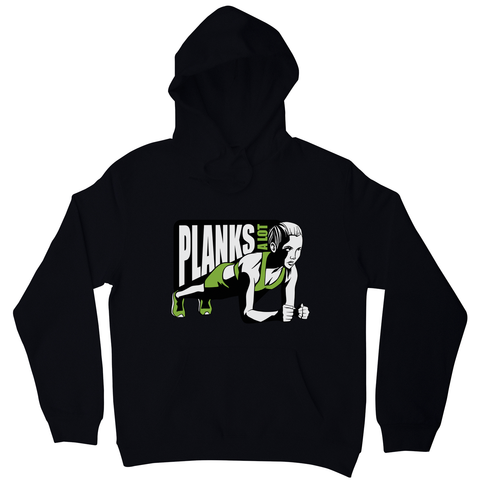 Plank girl quote hoodie - Graphic Gear