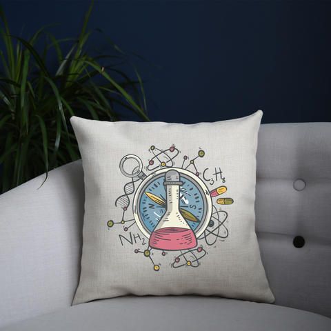Science flask cushion cover pillowcase linen home decor - Graphic Gear