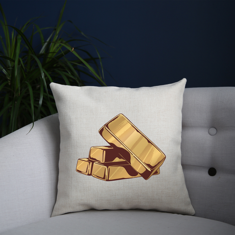 Gold bars cushion cover pillowcase linen home decor - Graphic Gear