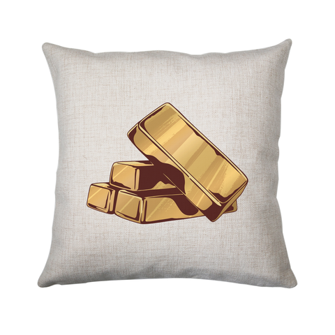Gold bars cushion cover pillowcase linen home decor - Graphic Gear