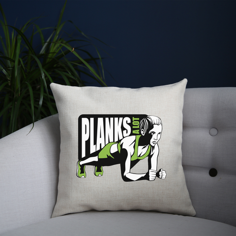 Plank girl quote cushion cover pillowcase linen home decor - Graphic Gear