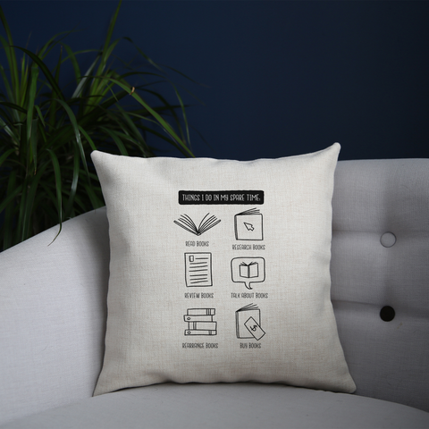 Books lover cushion cover pillowcase linen home decor - Graphic Gear