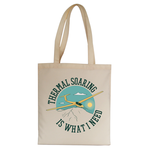 Sailplane quote tote bag canvas shopping - Graphic Gear