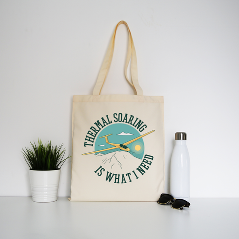 Sailplane quote tote bag canvas shopping - Graphic Gear