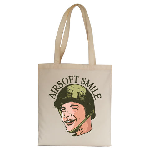 Funny toothless man airsoft tote bag canvas shopping - Graphic Gear