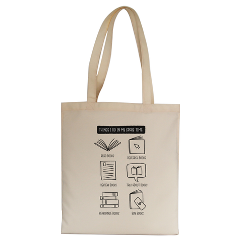 Books lover tote bag canvas shopping - Graphic Gear