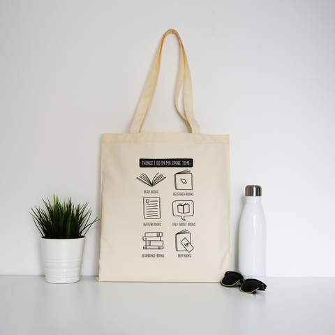 Books lover tote bag canvas shopping - Graphic Gear