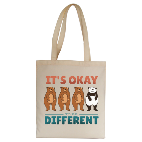 Different bears quote tote bag canvas shopping - Graphic Gear