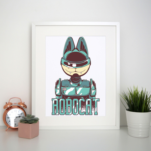 Robocat print poster wall art decor - Graphic Gear
