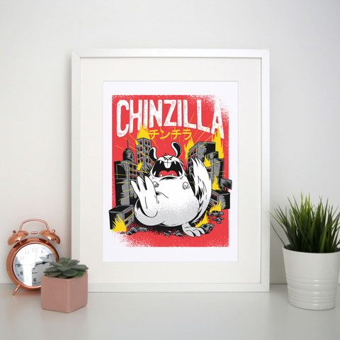 Chinchilla monster print poster wall art decor - Graphic Gear