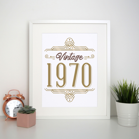 Vintage 1970 print poster wall art decor - Graphic Gear