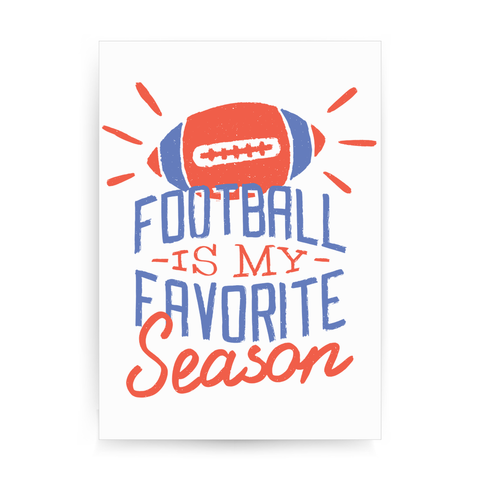 Football season print poster wall art decor - Graphic Gear