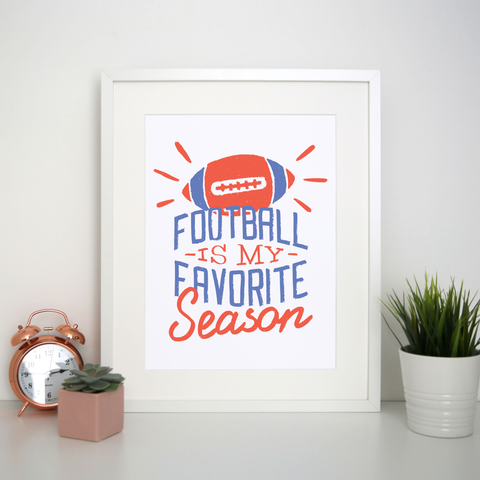 Football season print poster wall art decor - Graphic Gear
