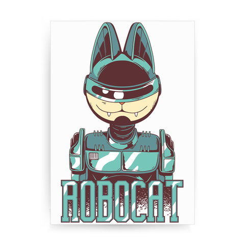 Robocat print poster wall art decor - Graphic Gear