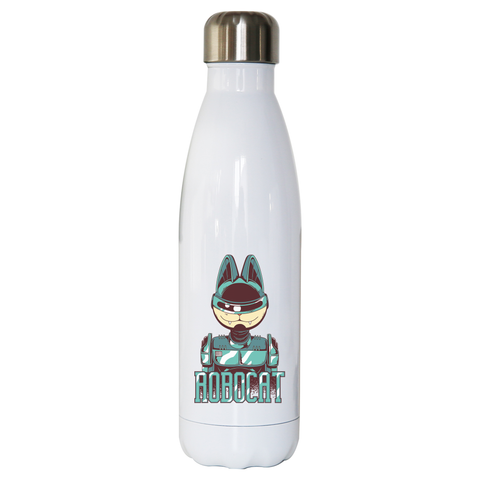 Robocat water bottle stainless steel reusable - Graphic Gear