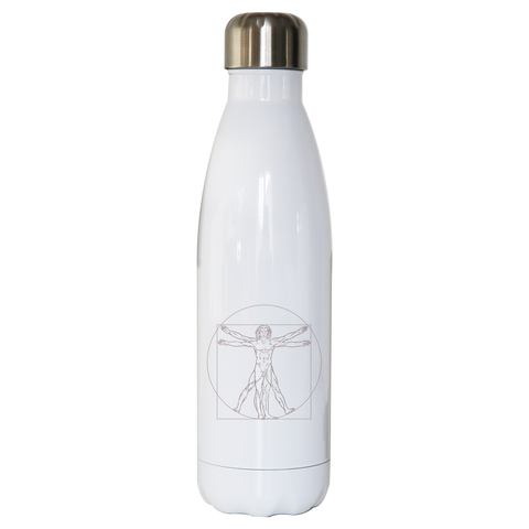 Virtuvian man water bottle stainless steel reusable - Graphic Gear
