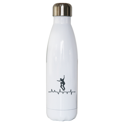Skateboard heart line water bottle stainless steel reusable - Graphic Gear