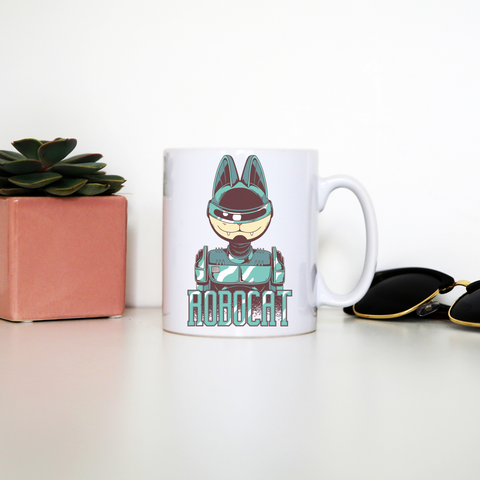 Robocat mug coffee tea cup - Graphic Gear