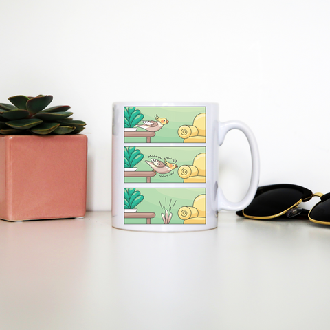Cockatiel comic strip mug coffee tea cup - Graphic Gear