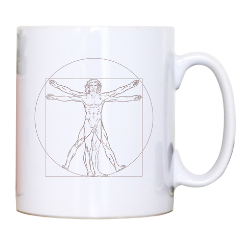 Virtuvian man mug coffee tea cup - Graphic Gear