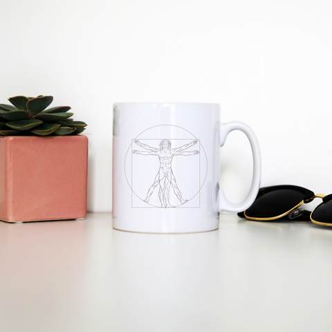 Virtuvian man mug coffee tea cup - Graphic Gear