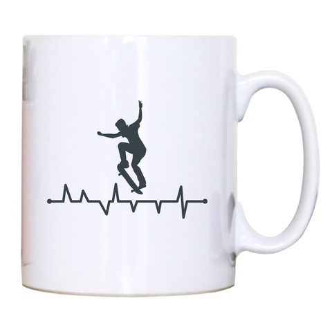 Skateboard heart line mug coffee tea cup - Graphic Gear