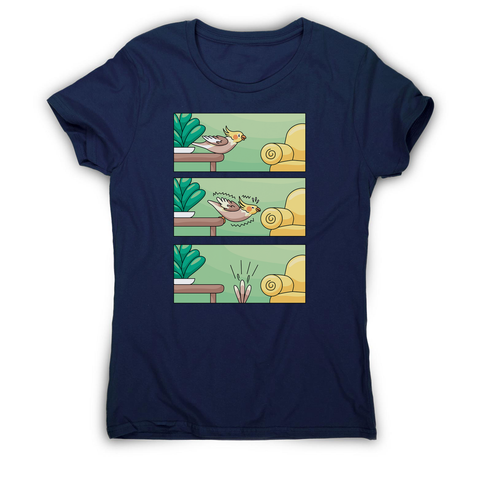 Cockatiel comic strip women's t-shirt - Graphic Gear