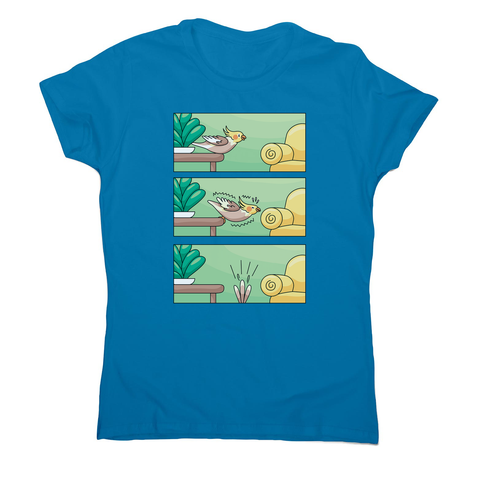 Cockatiel comic strip women's t-shirt - Graphic Gear