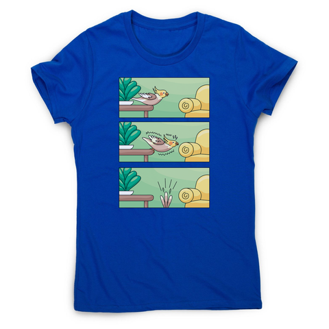 Cockatiel comic strip women's t-shirt - Graphic Gear