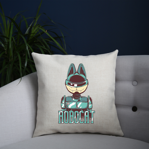 Robocat cushion cover pillowcase linen home decor - Graphic Gear