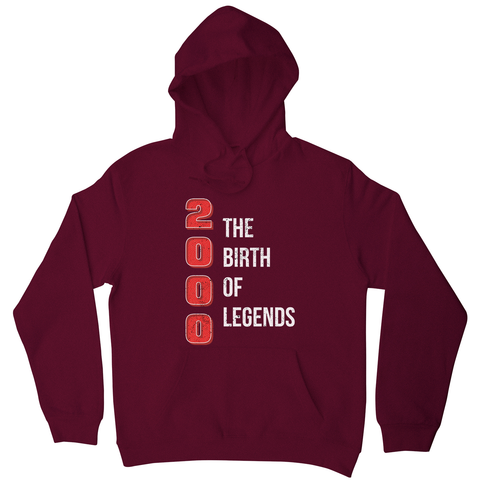 Legend birthday quote hoodie - Graphic Gear