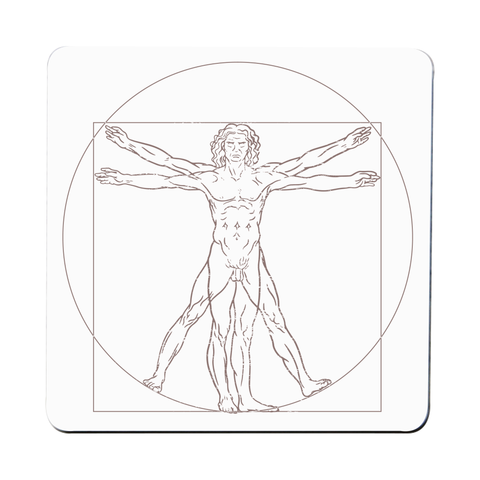 Virtuvian man coaster drink mat - Graphic Gear