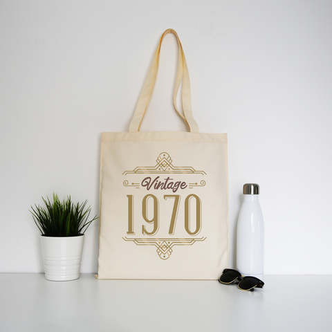 Vintage 1970 tote bag canvas shopping - Graphic Gear