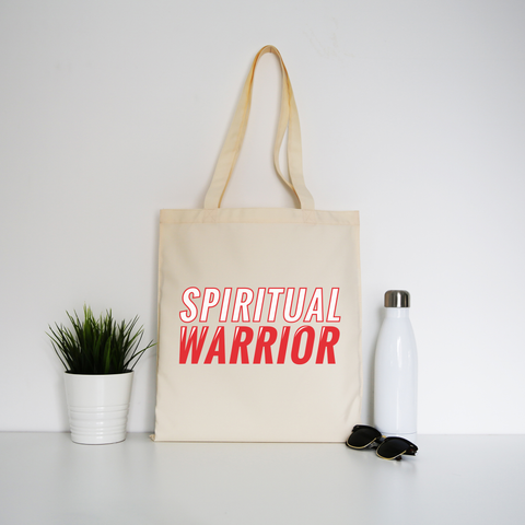 Spiritual warrior tote bag canvas shopping - Graphic Gear