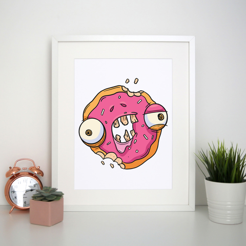 Zombie donut print poster wall art decor - Graphic Gear
