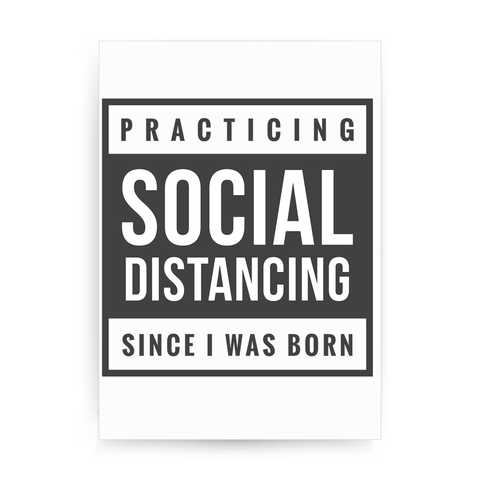 Social distancing text print poster wall art decor - Graphic Gear