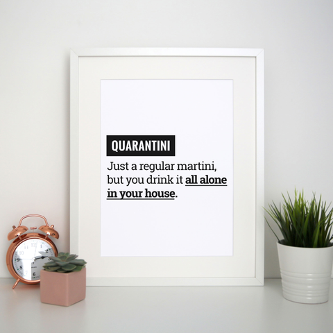 Quarantine funny print poster wall art decor - Graphic Gear