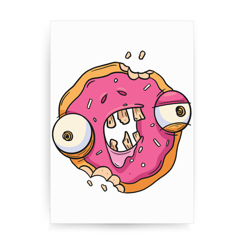 Zombie donut print poster wall art decor - Graphic Gear