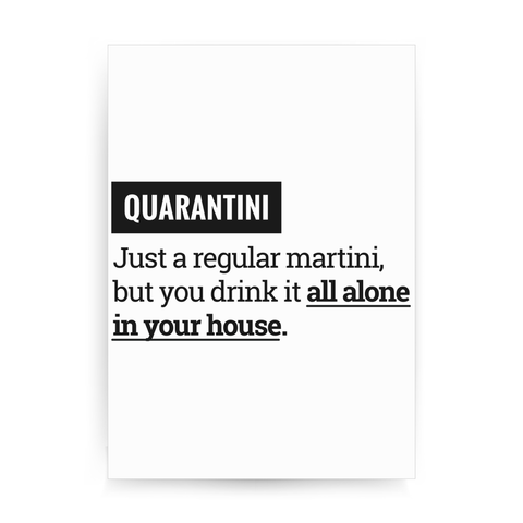 Quarantine funny print poster wall art decor - Graphic Gear