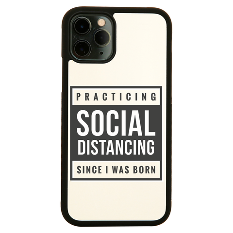 Social distancing text iPhone case cover 11 11Pro Max XS XR X - Graphic Gear