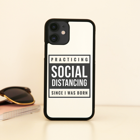 Social distancing text iPhone case cover 11 11Pro Max XS XR X - Graphic Gear