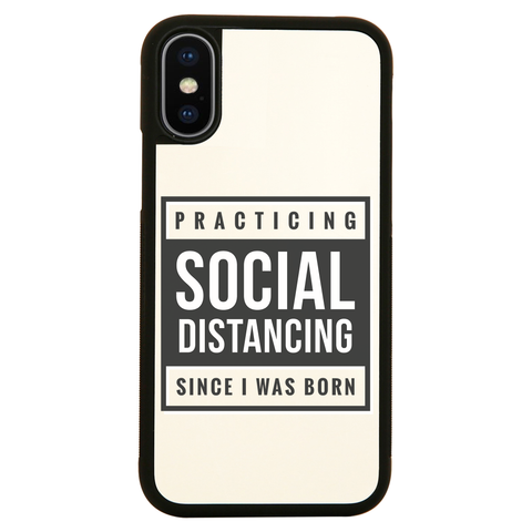 Social distancing text iPhone case cover 11 11Pro Max XS XR X - Graphic Gear