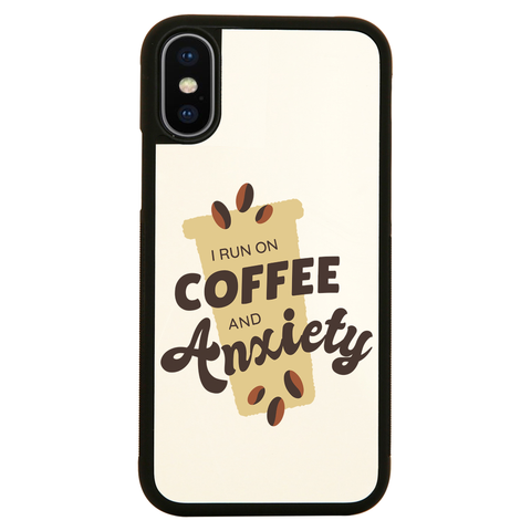 Coffee and anxiety iPhone case cover 11 11Pro Max XS XR X - Graphic Gear