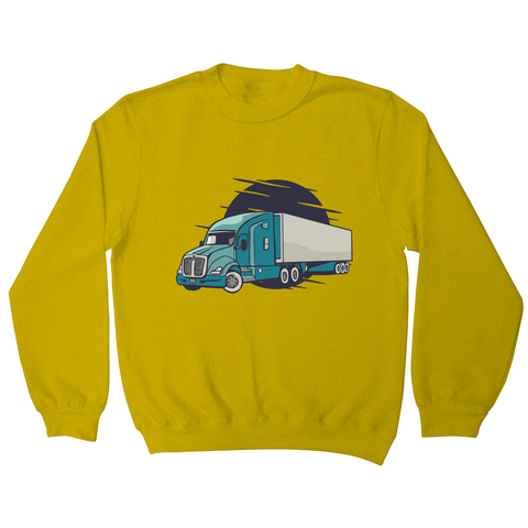 Semi truck illustration sweatshirt - Graphic Gear