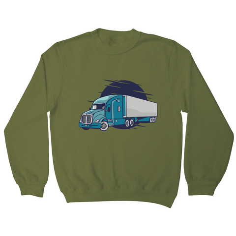 Semi truck illustration sweatshirt - Graphic Gear