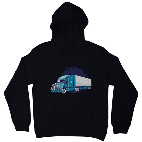 Semi truck illustration hoodie - Graphic Gear
