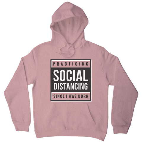 Social distancing text hoodie - Graphic Gear