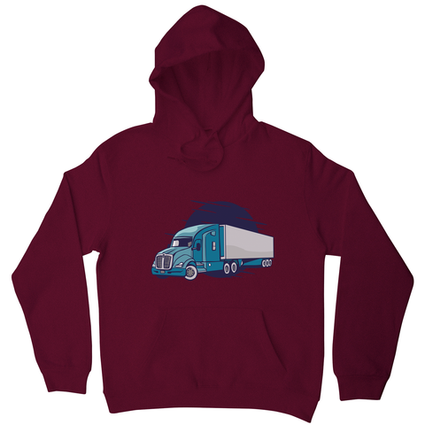 Semi truck illustration hoodie - Graphic Gear