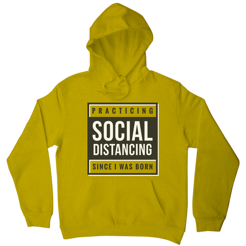 Social distancing text hoodie - Graphic Gear