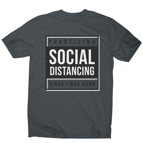Social distancing text men's t-shirt - Graphic Gear